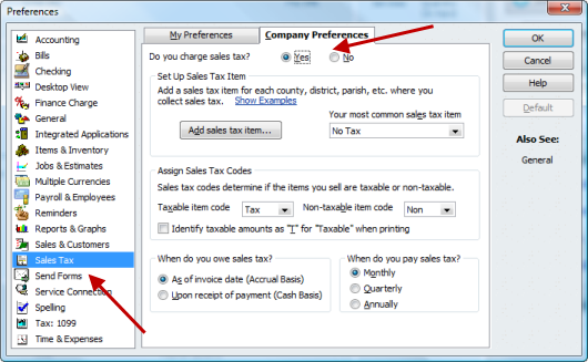 Quickbooks tax exempt sales report