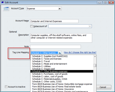 Quickbooks Mapping Chart Accounts