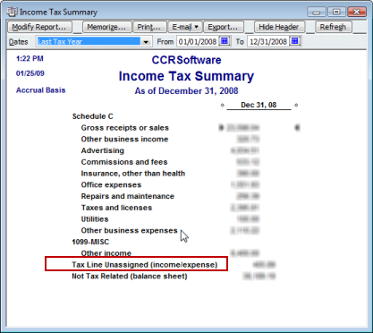 Income Summary Chart Of Accounts