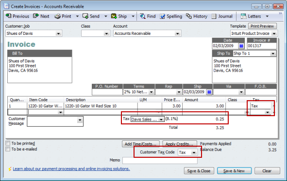 quickbooks pay sales tax with a discount