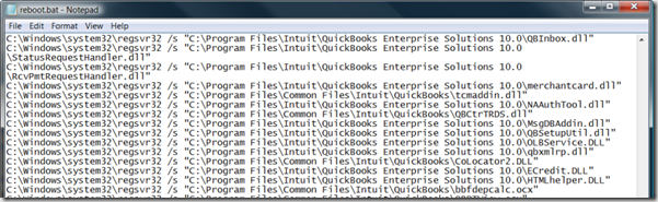 QuickBooks reboot.bat